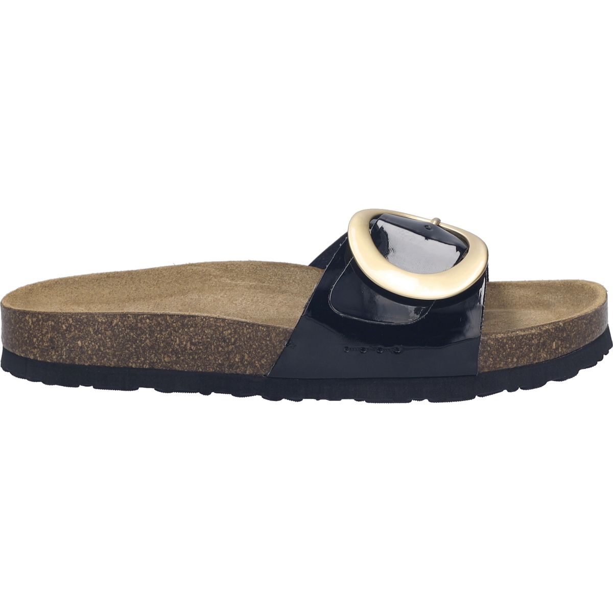 Elegante Lackleder-Pantolette mit Schnalle