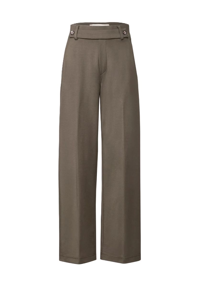 High-Waist Bundfaltenhose mit geradem Bein