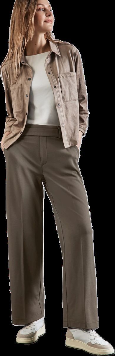 High-Waist Bundfaltenhose mit geradem Bein