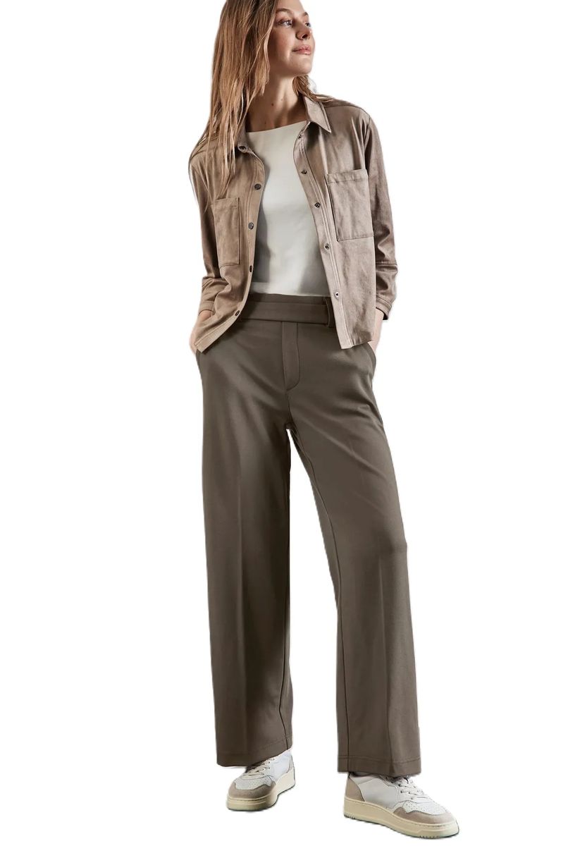 High-Waist Bundfaltenhose mit geradem Bein