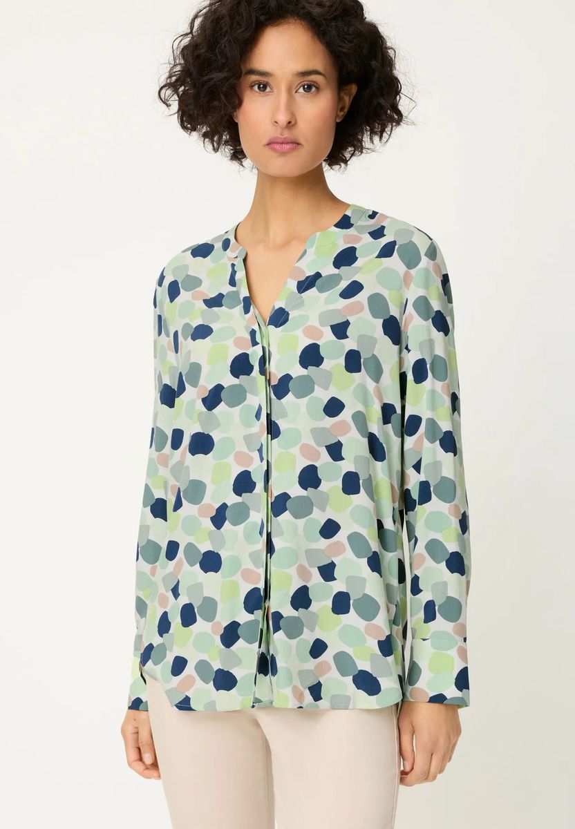 Bluse mit abstraktem Kieselprint