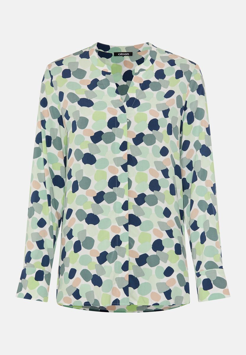 Bluse mit abstraktem Kieselprint