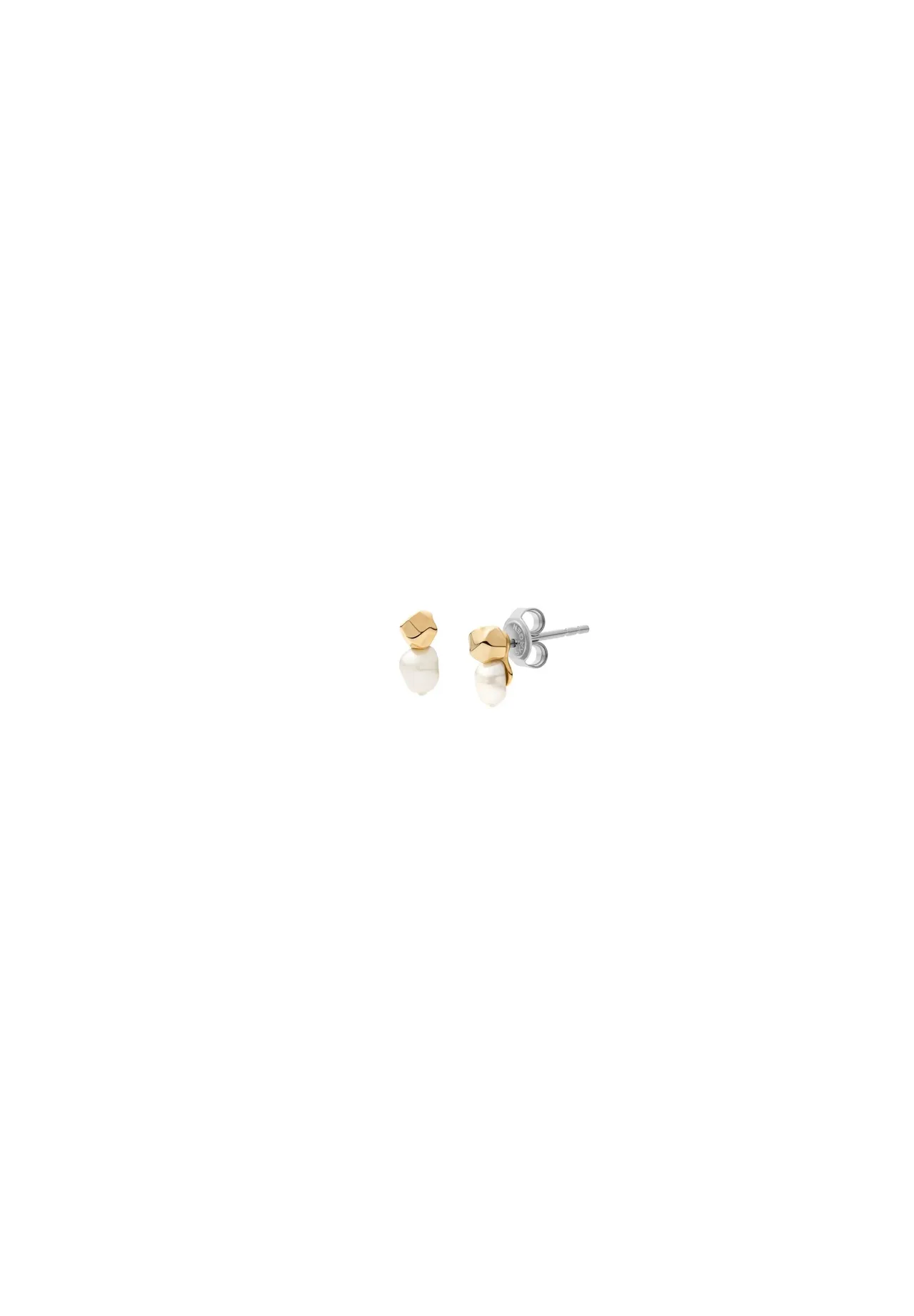 Ohrstecker mit Kiesel und Perle