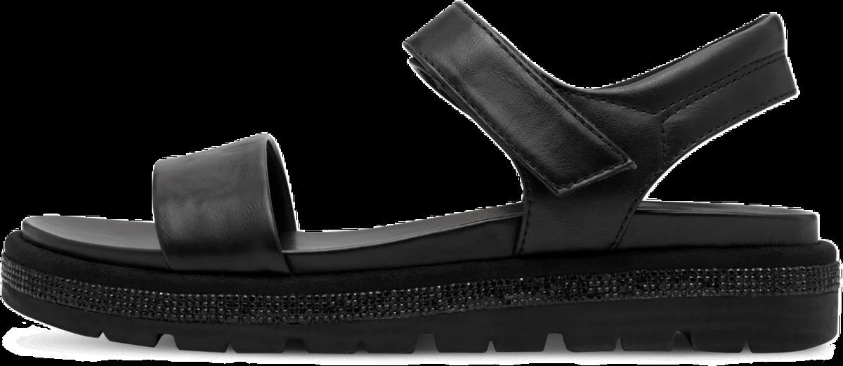 Sportliche Plateausandalen mit Strassbesatz