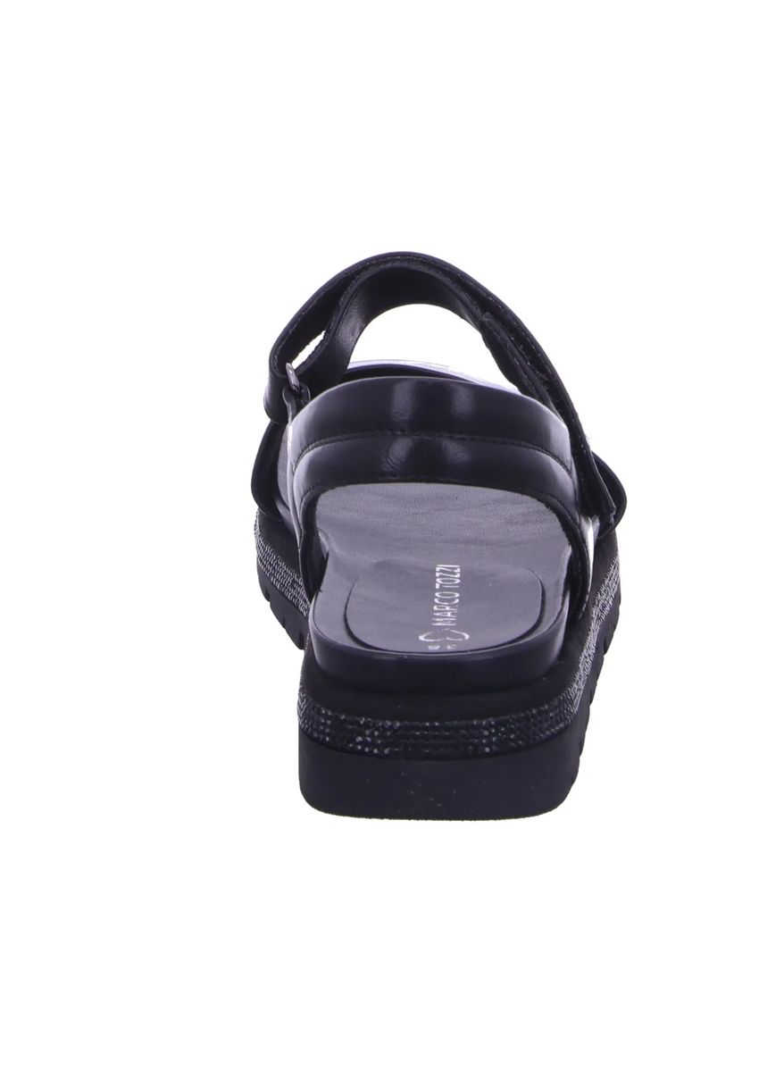 Sportliche Plateausandalen mit Strassbesatz