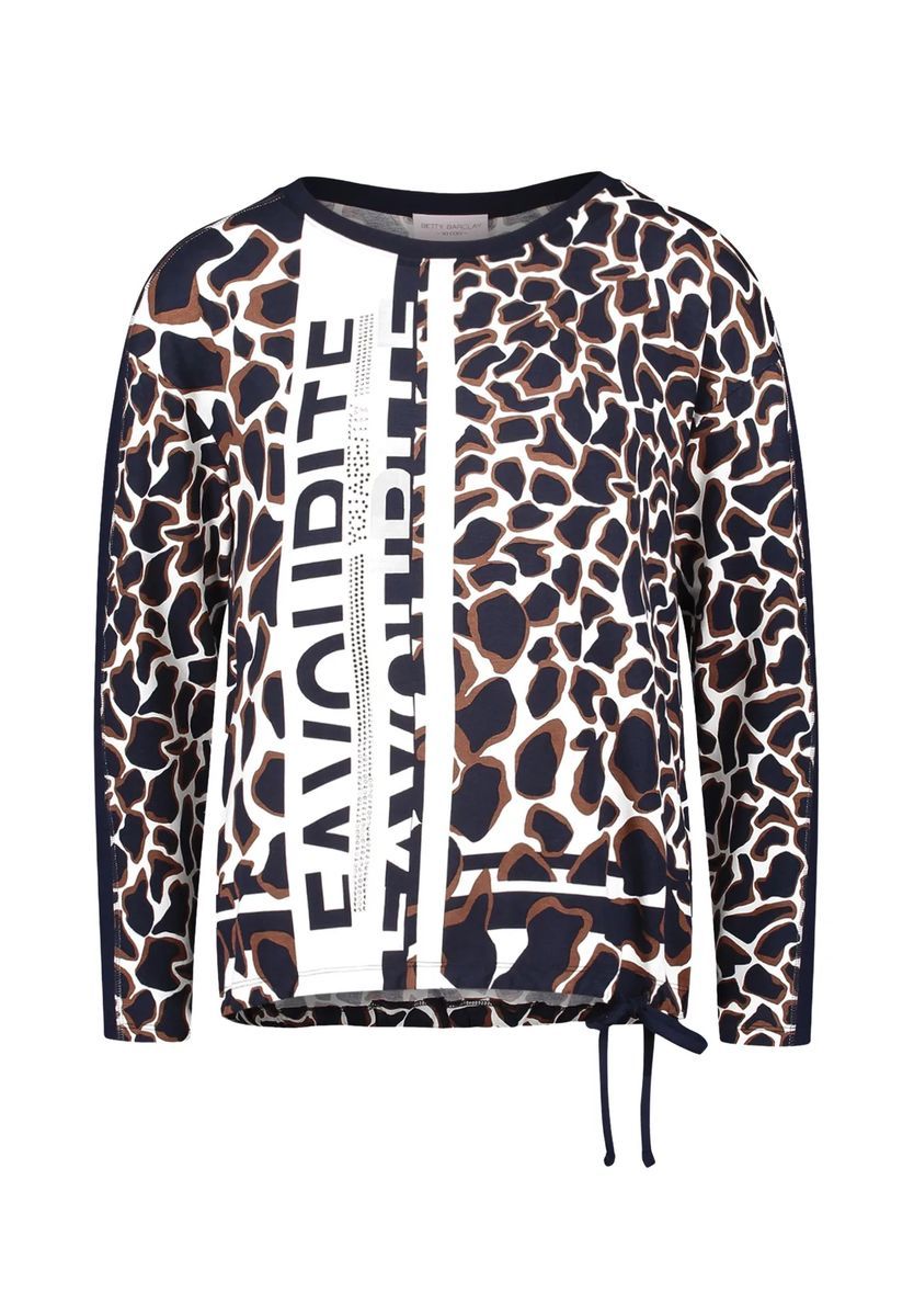 Animal-Print Shirt mit Tunnelzug