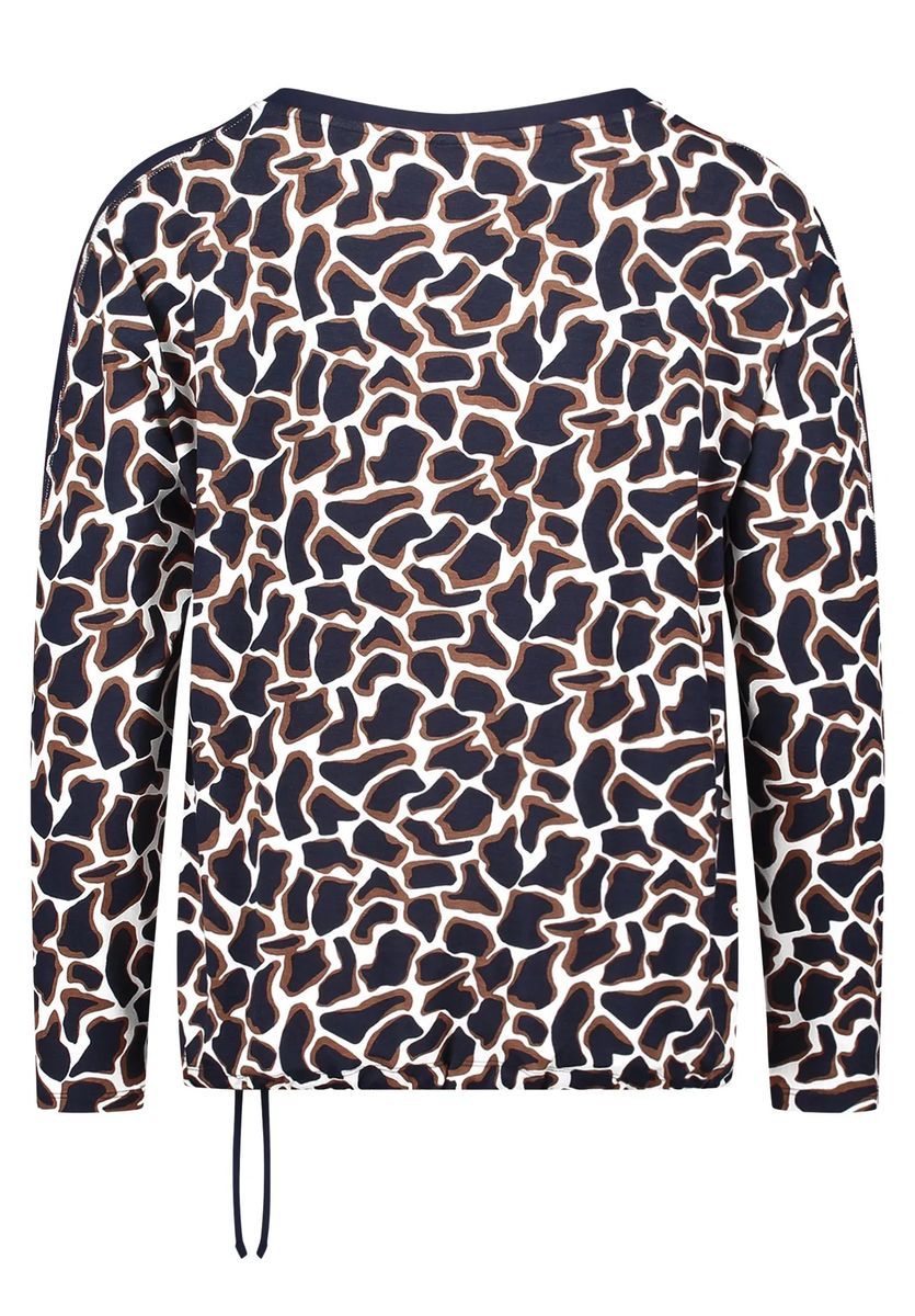 Animal-Print Shirt mit Tunnelzug