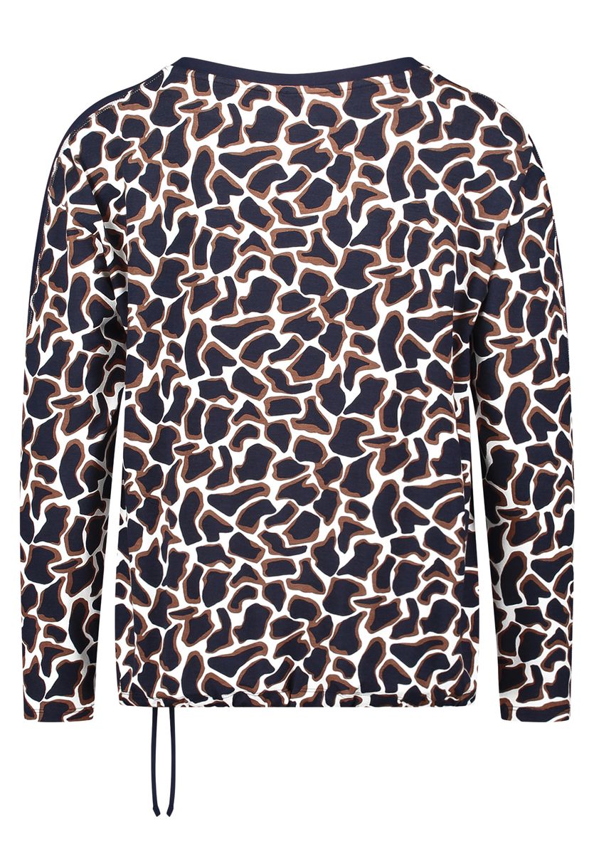 Animal-Print Shirt mit Tunnelzug