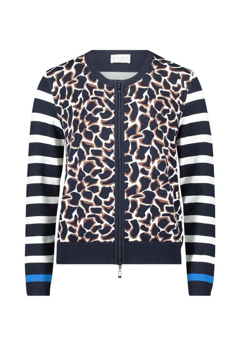 Strick-Cardigan mit gemischtem Muster