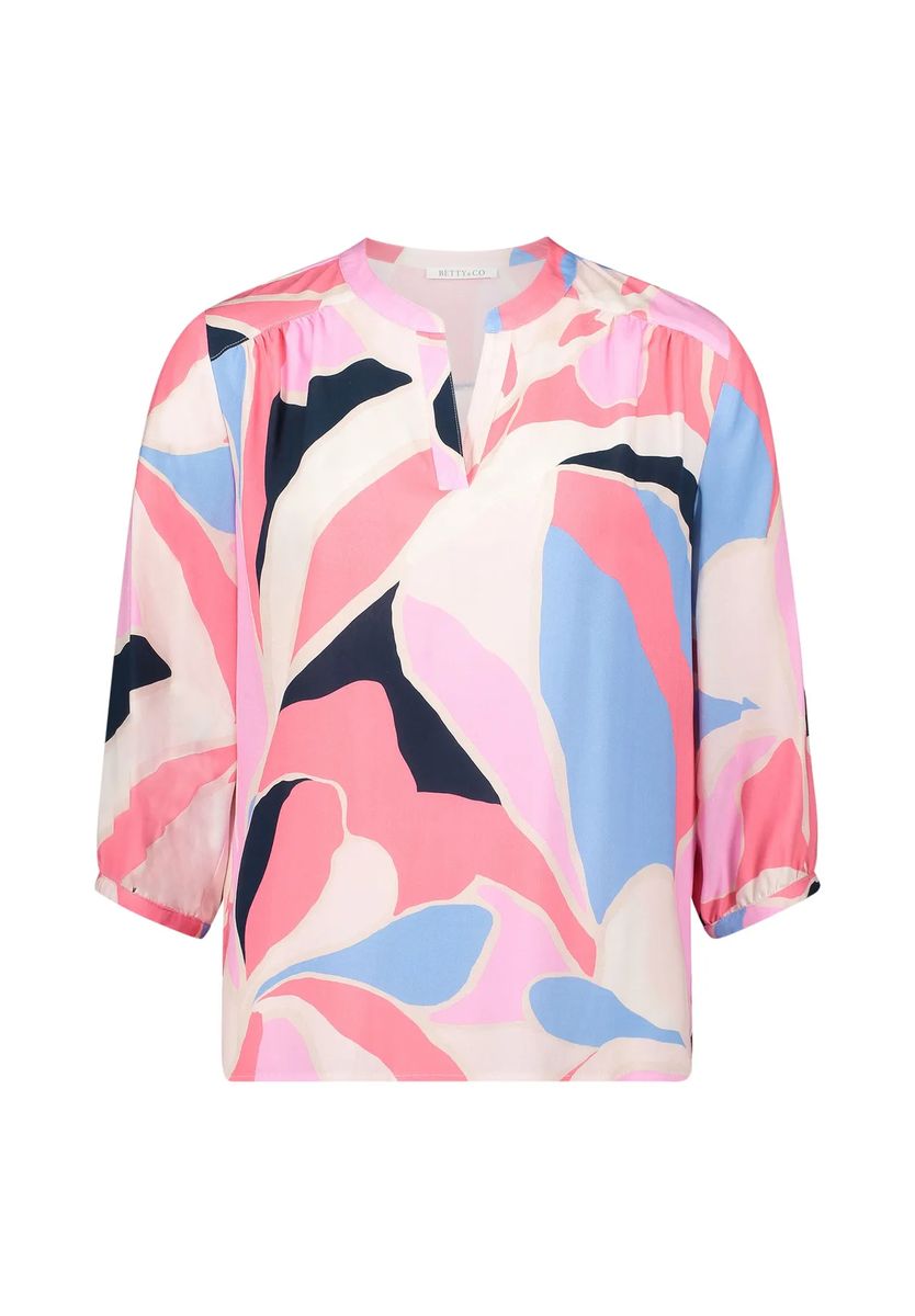 Tunika-Bluse mit abstraktem Muster