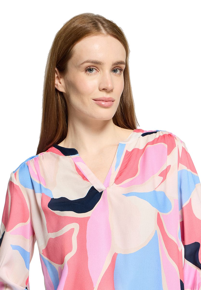 Tunika-Bluse mit abstraktem Muster