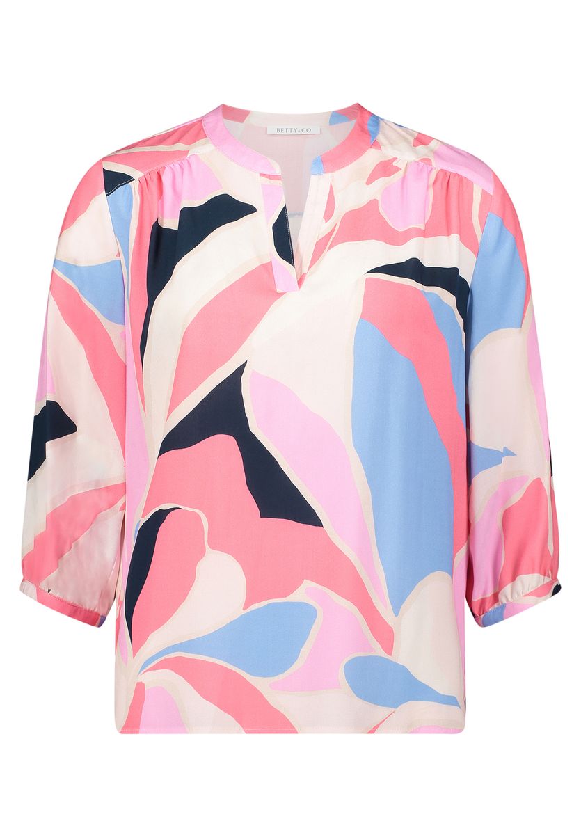 Tunika-Bluse mit abstraktem Muster