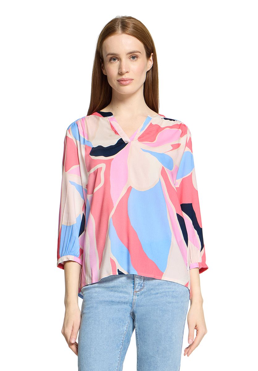 Tunika-Bluse mit abstraktem Muster