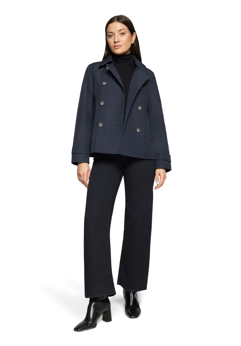 Kurze doppelreihige Trench-Jacke