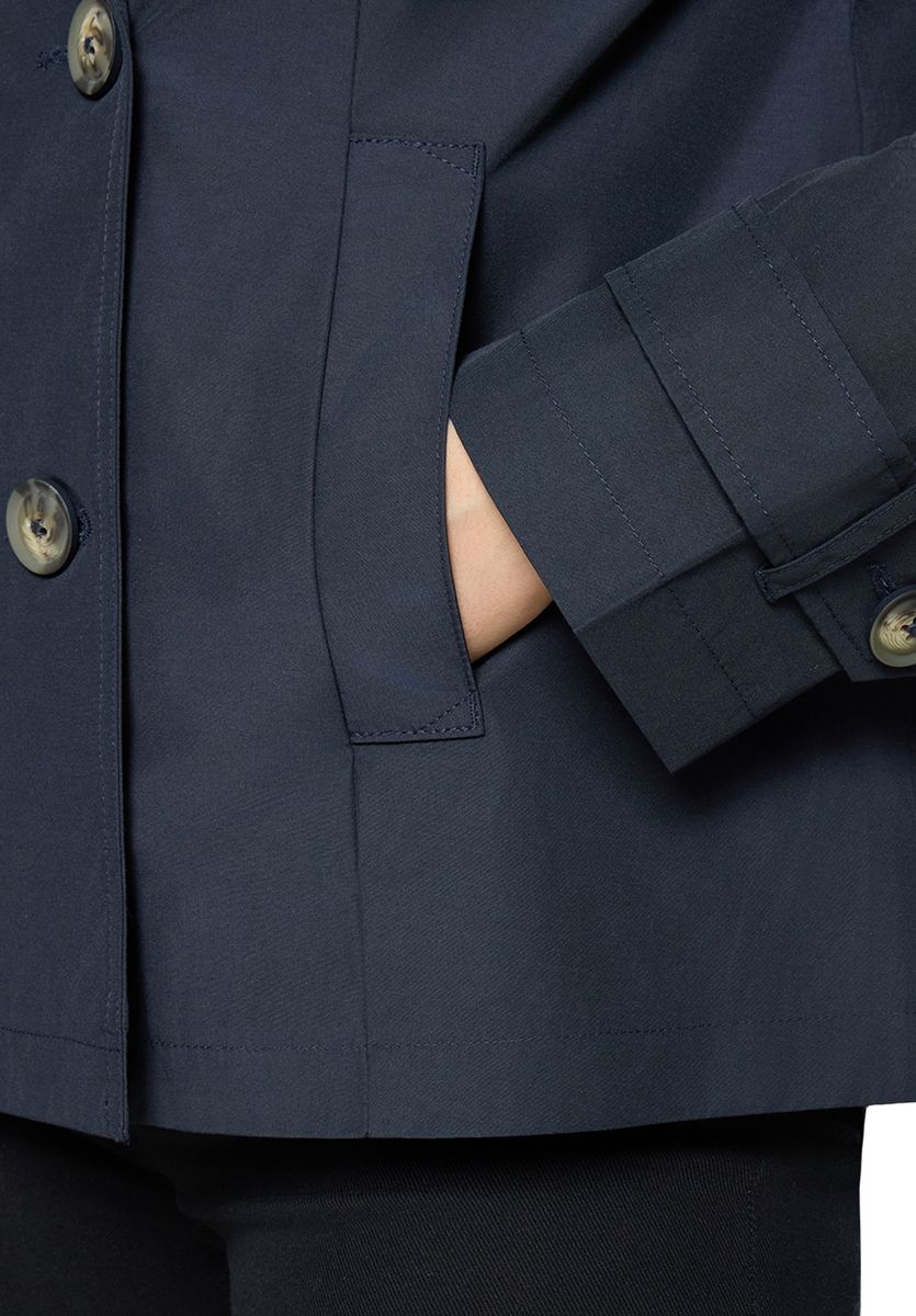 Kurze doppelreihige Trench-Jacke