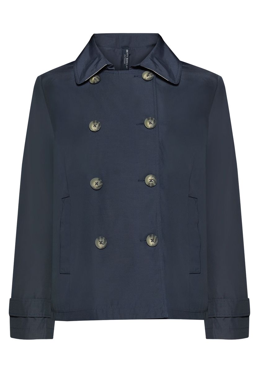 Kurze doppelreihige Trench-Jacke