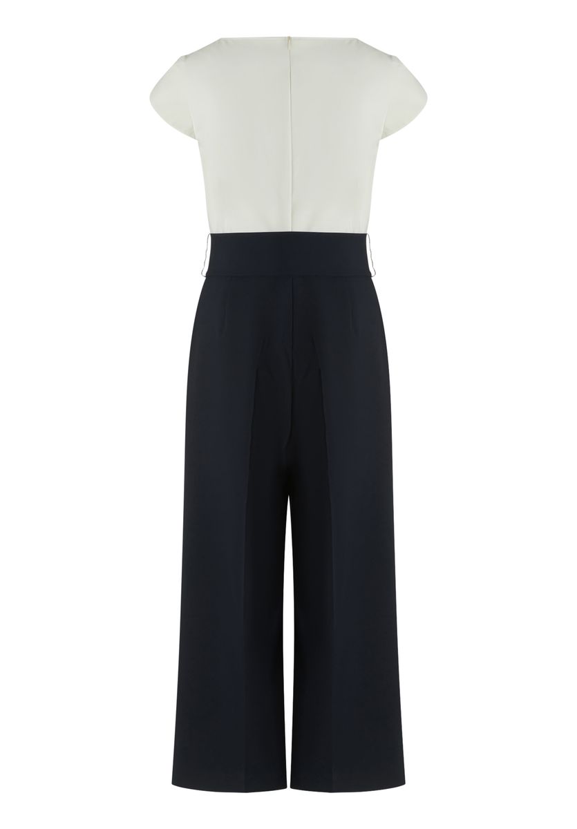 Zweifarbiger Jumpsuit mit weitem Bein