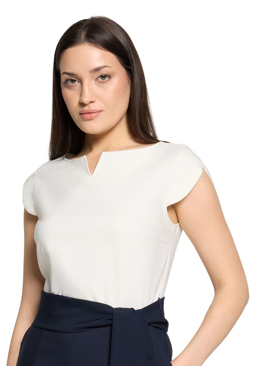 Zweifarbiger Jumpsuit mit weitem Bein