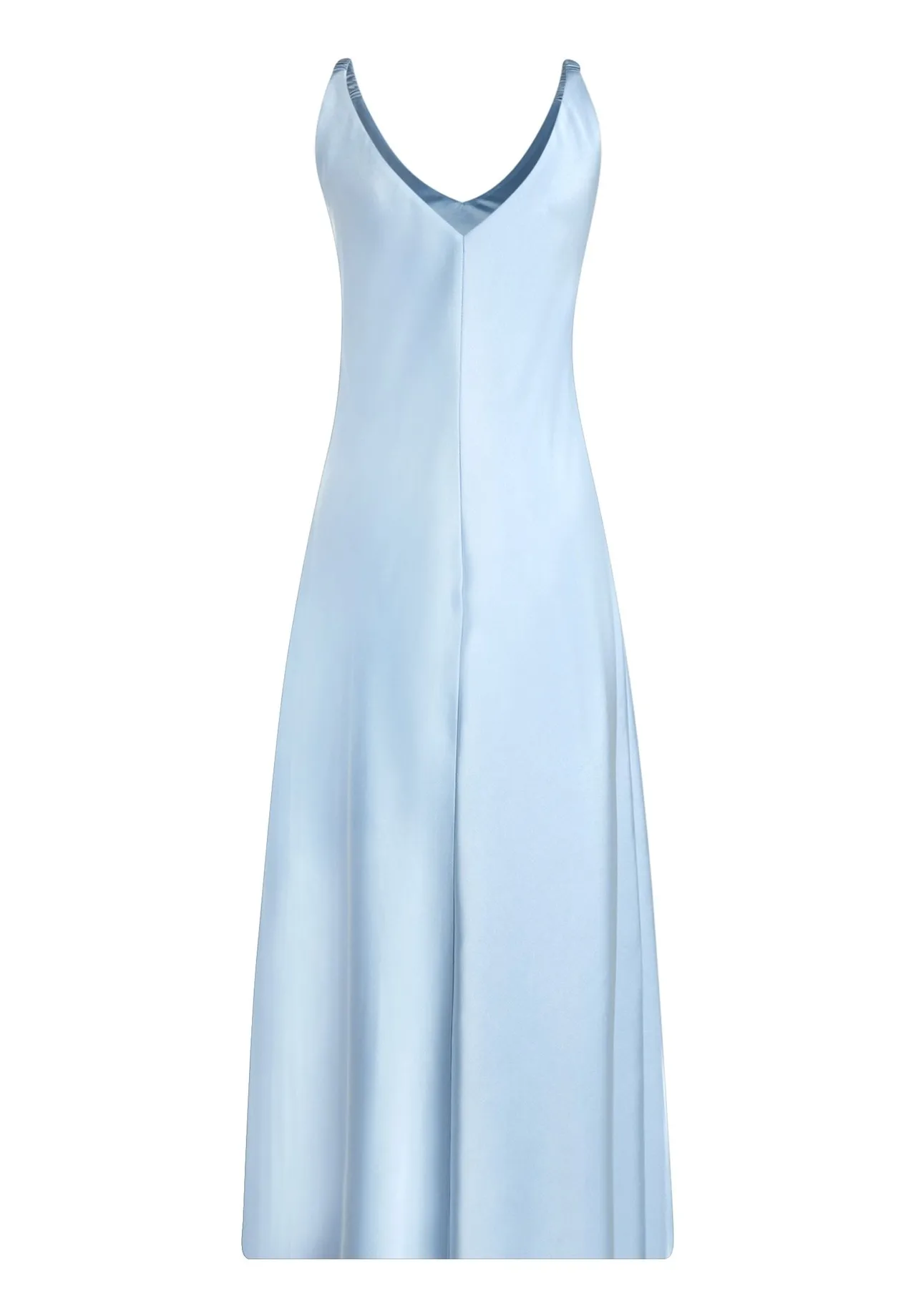Elegantes Satin-Midikleid mit V-Ausschnitt
