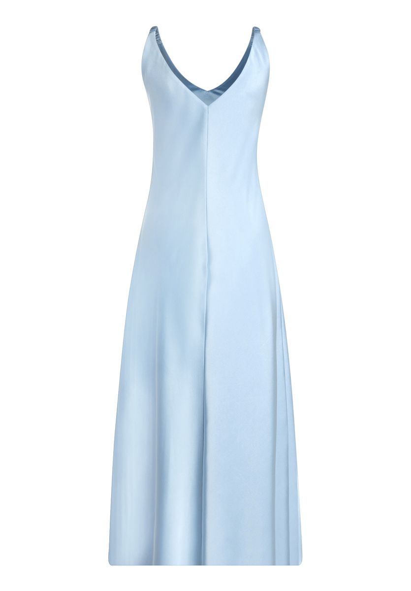 Elegantes Satin-Midikleid mit V-Ausschnitt