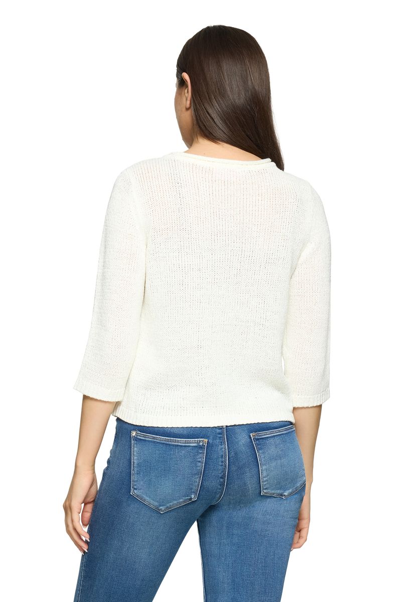 Klassischer Strickpullover mit 3/4-Arm