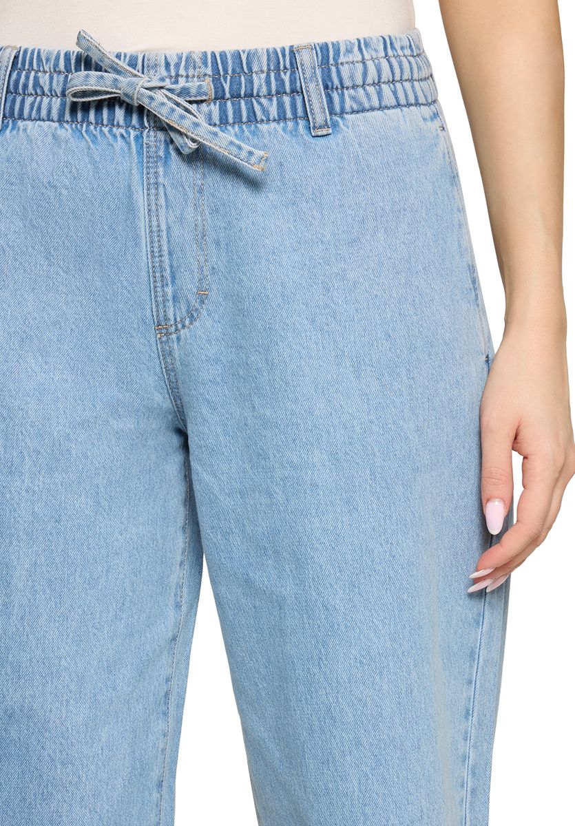 Bequeme Jeans mit Tunnelzugbund