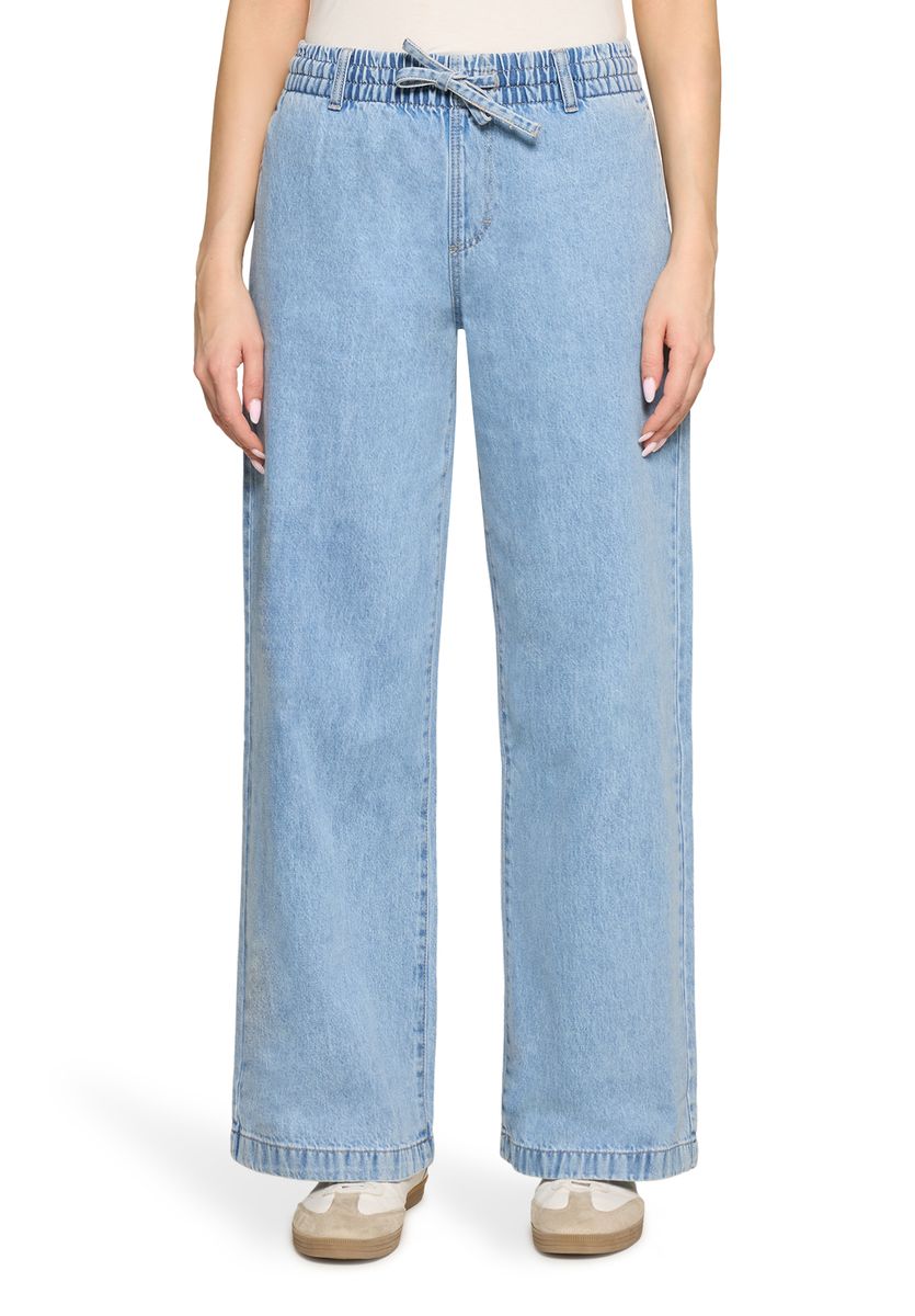 Bequeme Jeans mit Tunnelzugbund