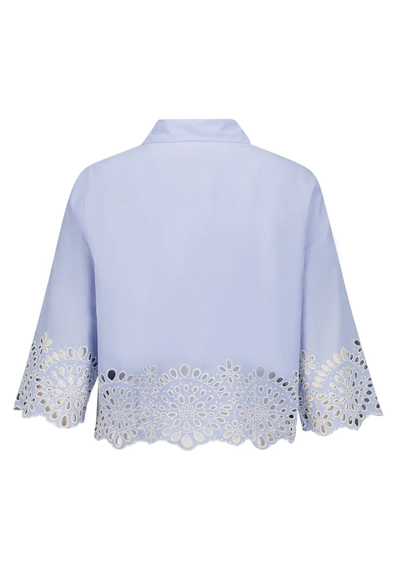 Hemdbluse mit aufwendiger Lochstickerei