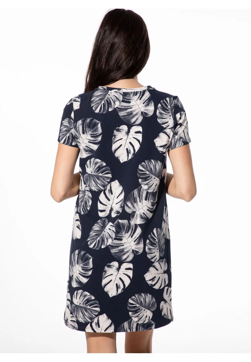 Schlafshirt mit Tropen-Print