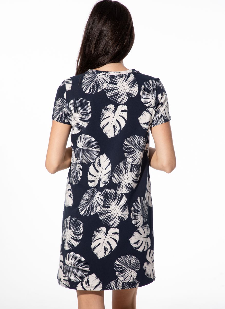 Schlafshirt mit Tropen-Print