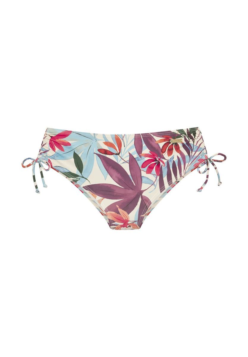 Bikinihose mit tropischem Blumenmuster