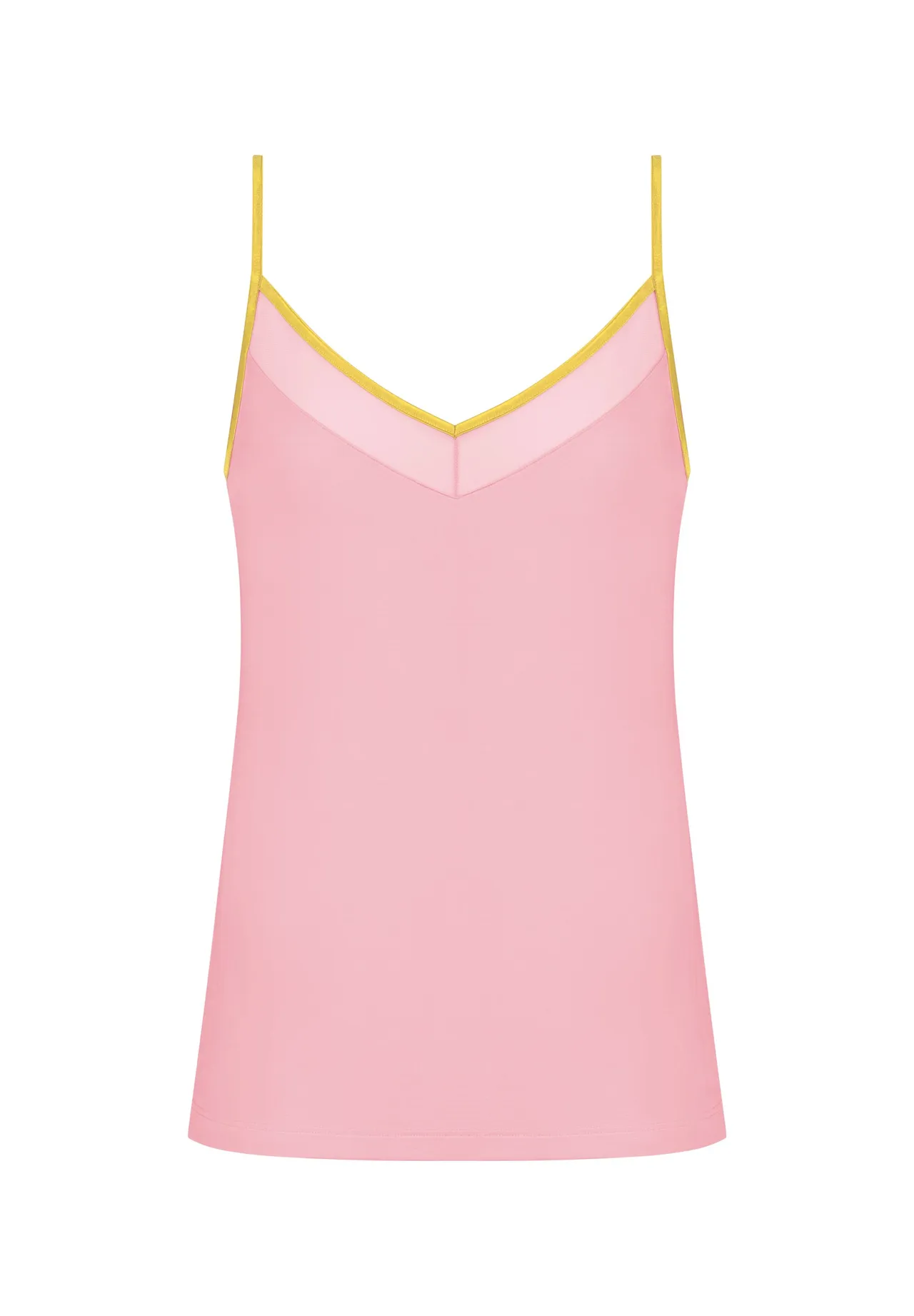 Camisole mit transparentem V-Ausschnitt