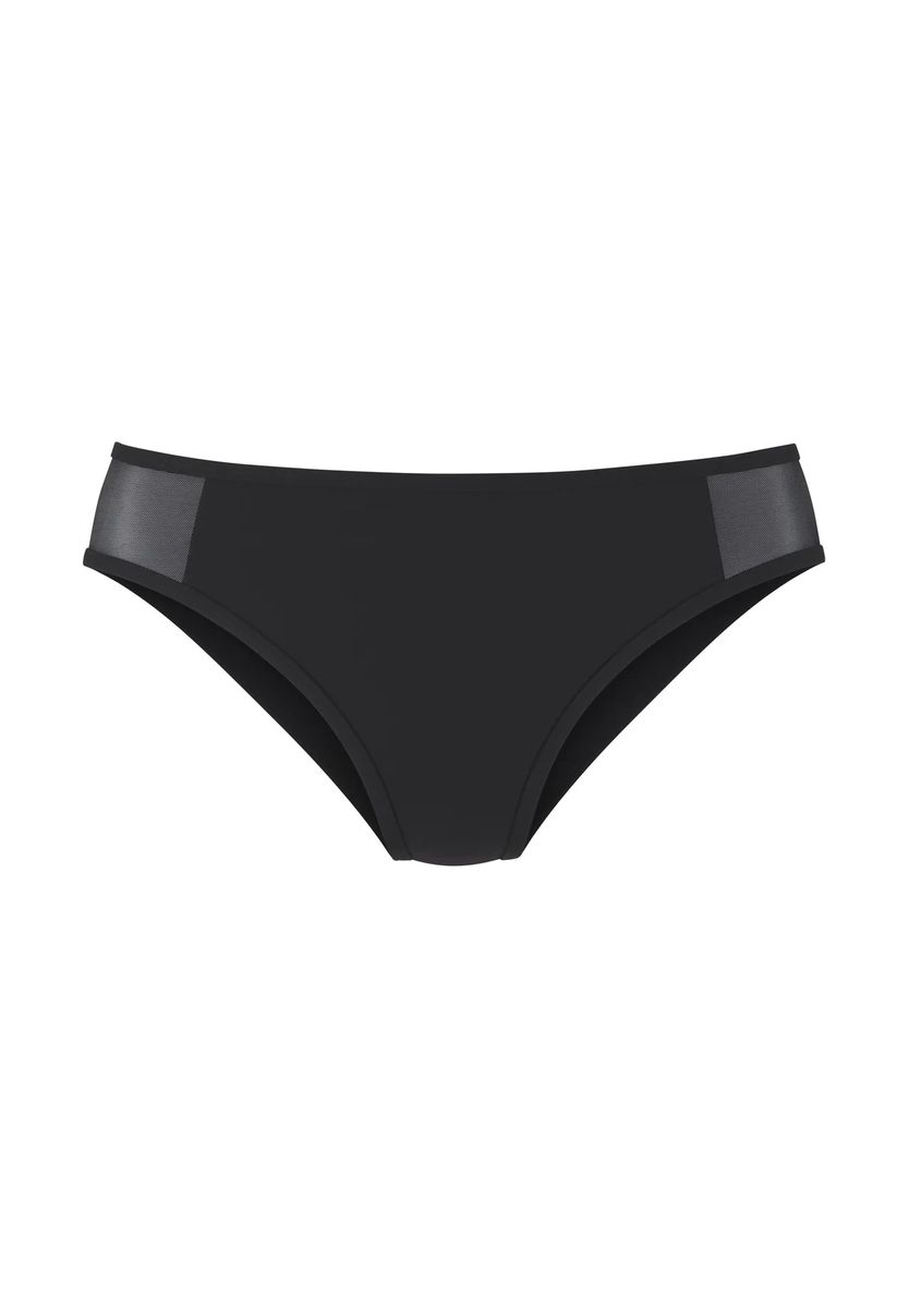 Minimalistische Bikini-Hose mit Mesh-Einsätzen