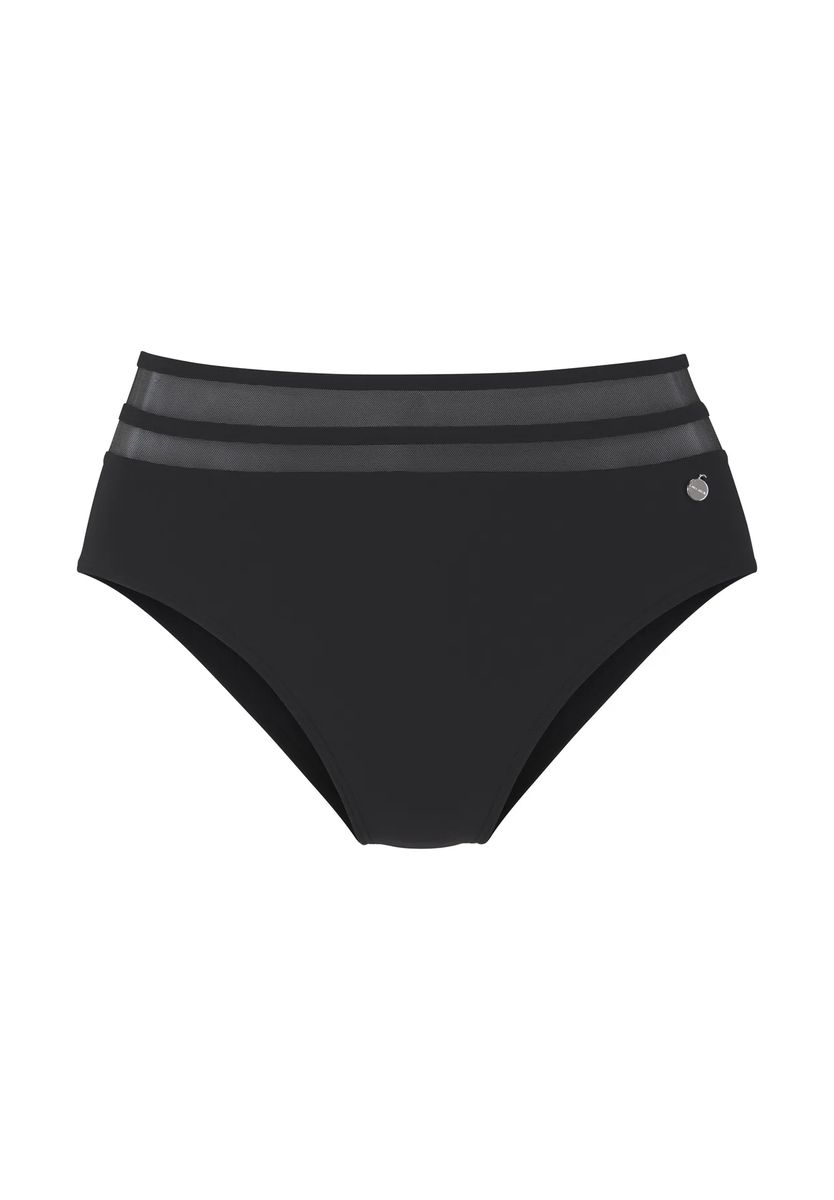High-Waist-Bikinihose mit Mesh-Details