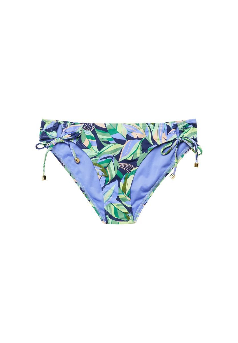 Bikinihose mit tropischem Blattprint