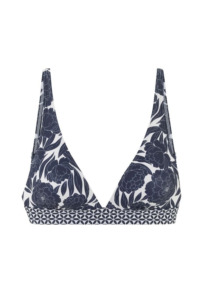 Triangel-Bikini-Oberteil mit Blumenmuster