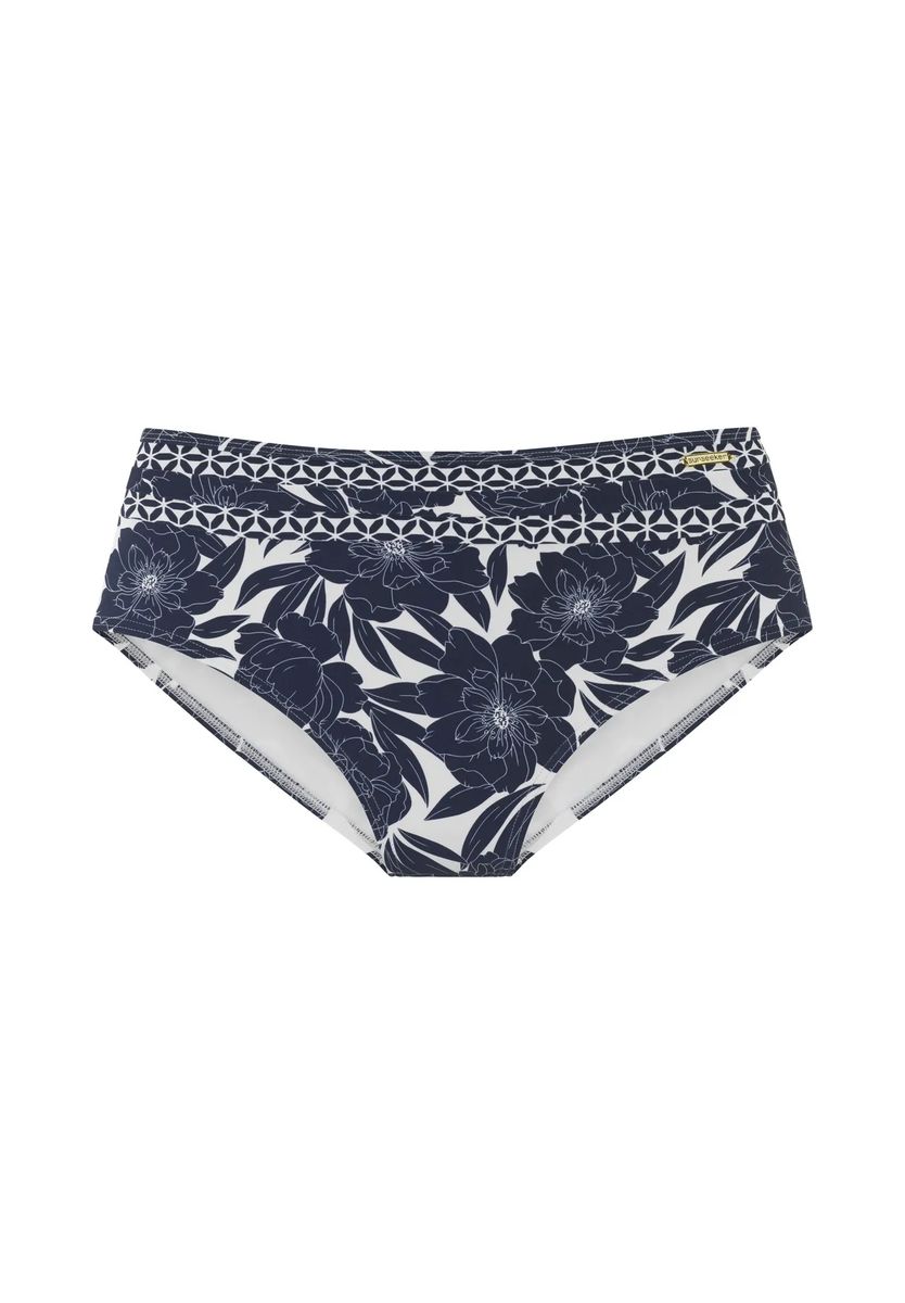 Hochtaillierte Bikinihose mit Blumenmuster
