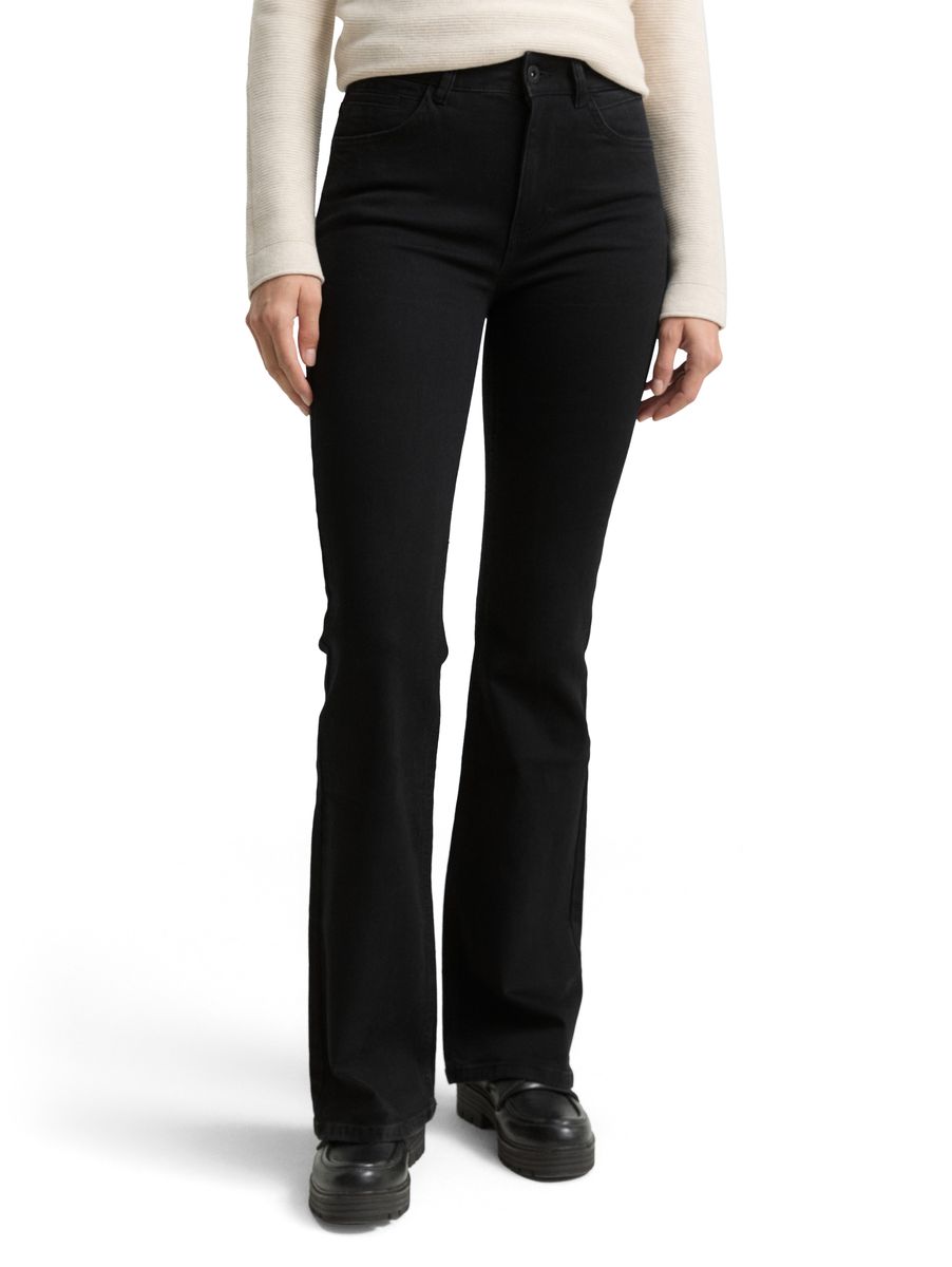 High-Waist Bootcut Denim Jeans