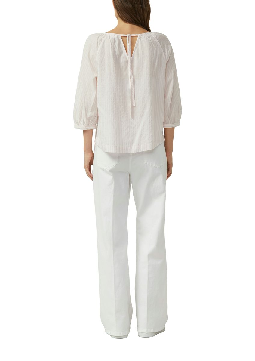 Gestreifte Bluse mit Bindedetail
