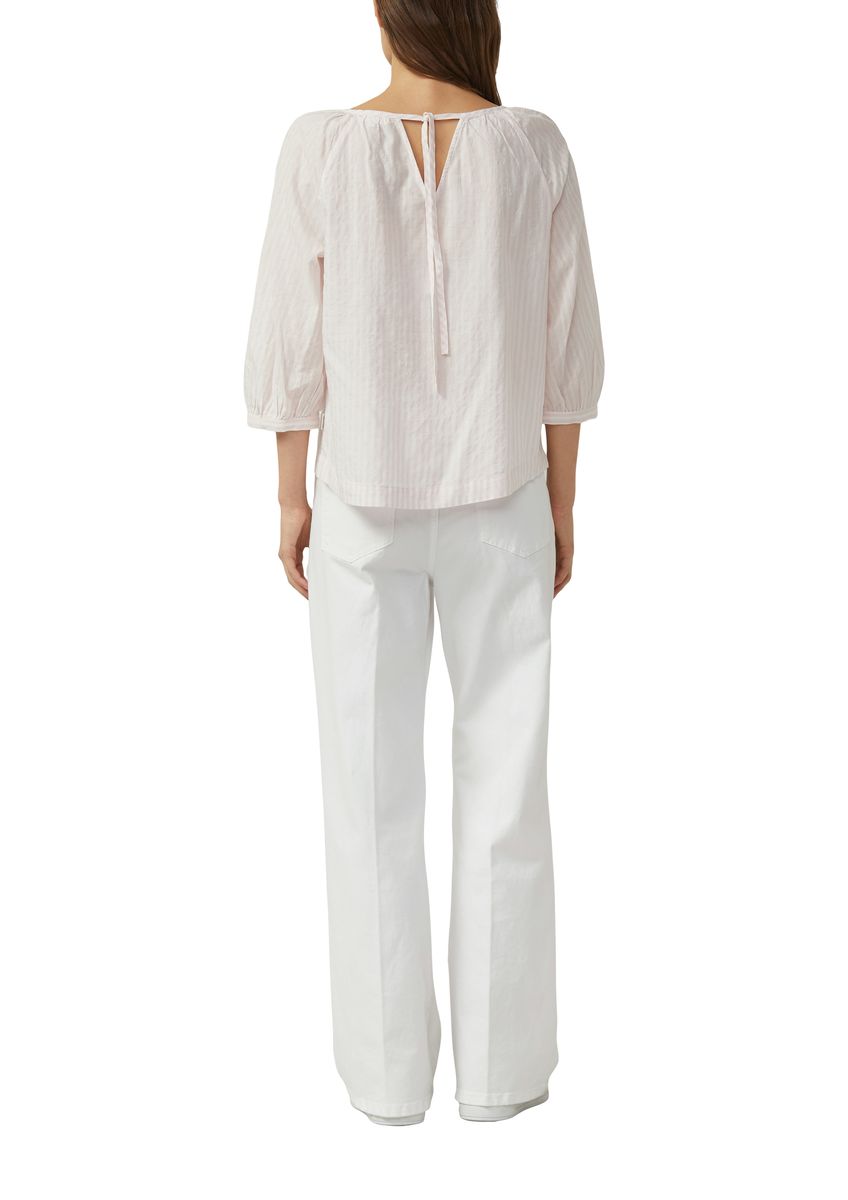 Gestreifte Bluse mit Bindedetail