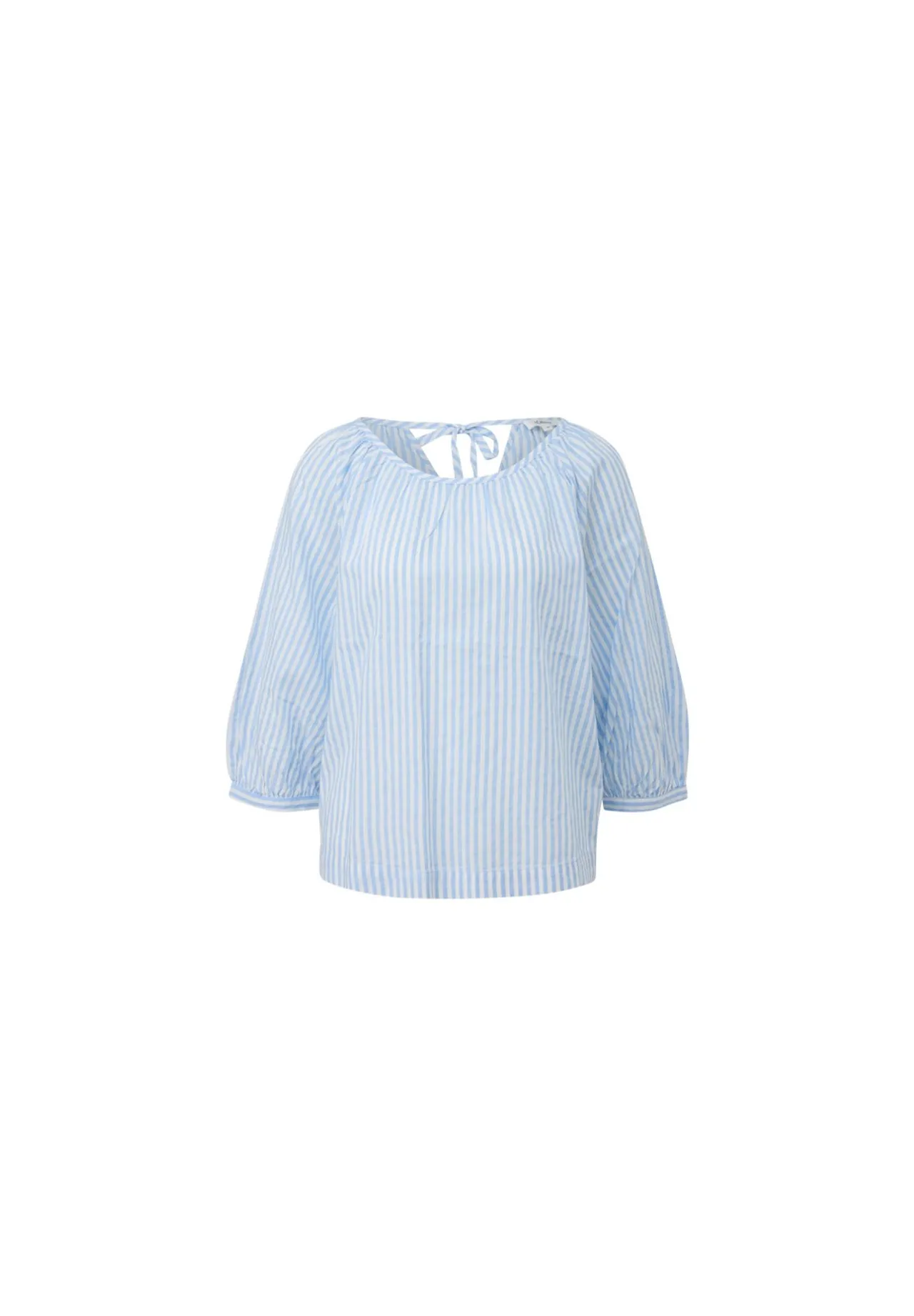 Gestreifte Bluse mit Rückenschleife