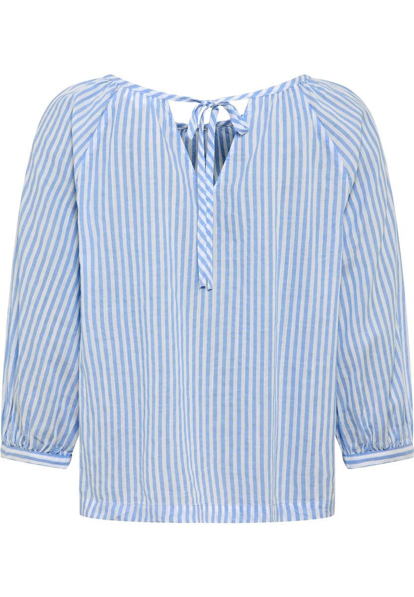 Gestreifte Bluse mit Rückenschleife