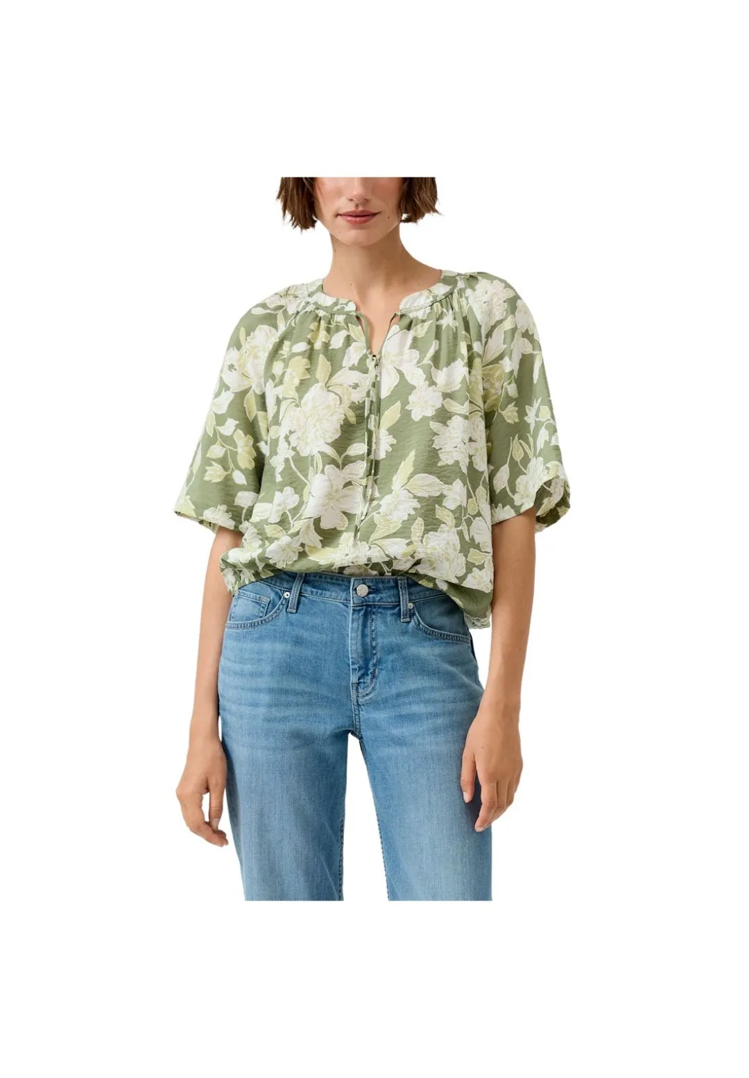 Luftige Bluse mit Blumenmuster