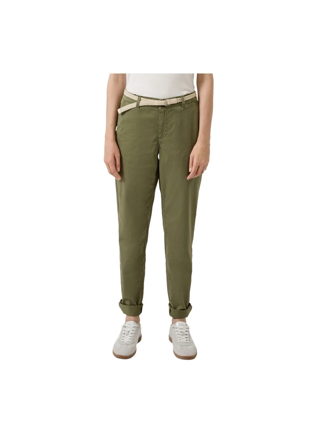 Slim-Fit Chino mit Flechtgürtel