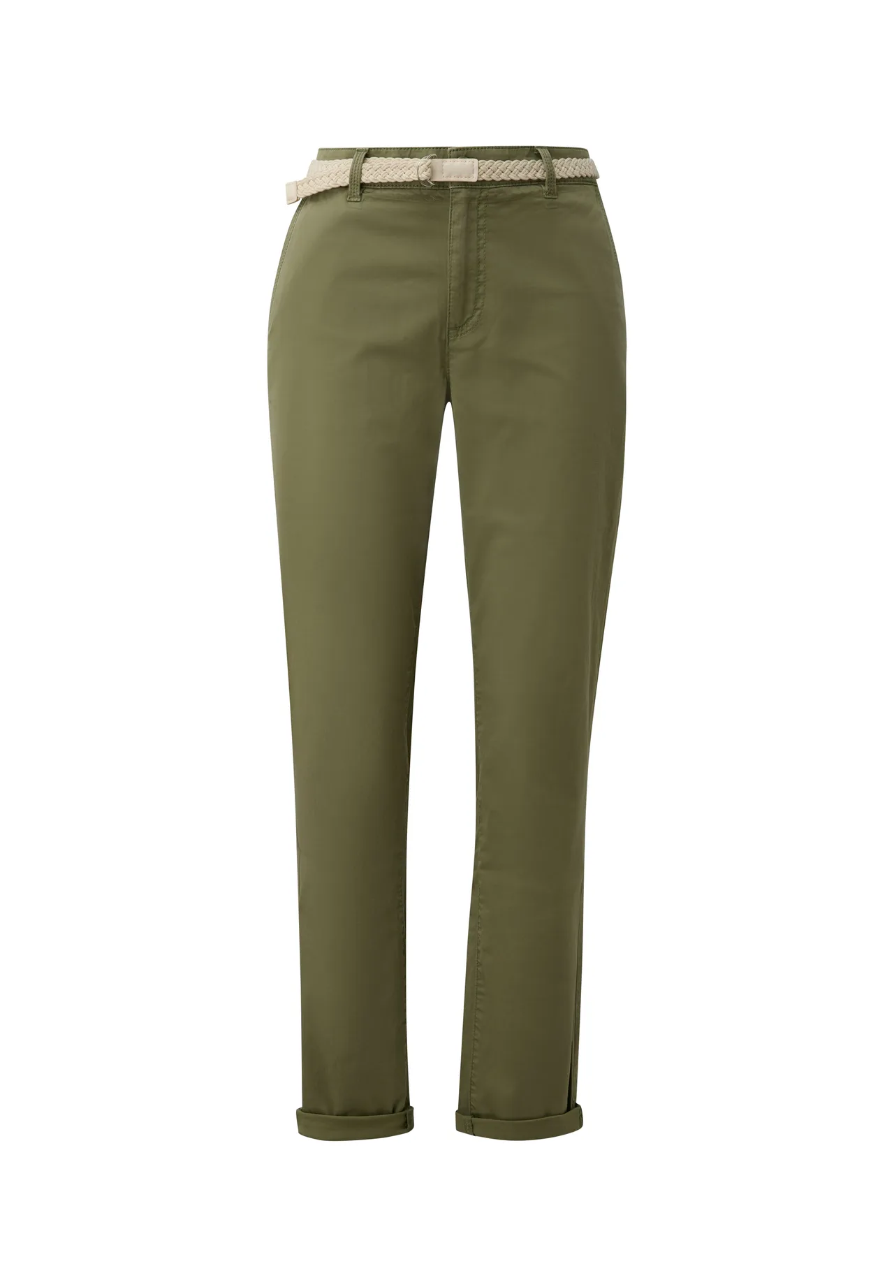 Slim-Fit Chino mit Flechtgürtel