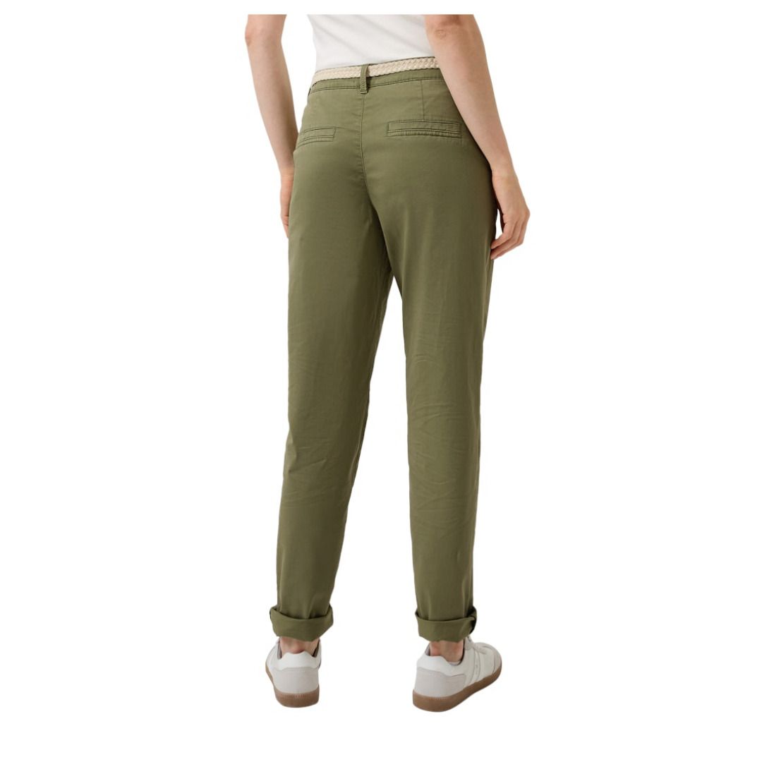 Slim-Fit Chino mit Flechtgürtel