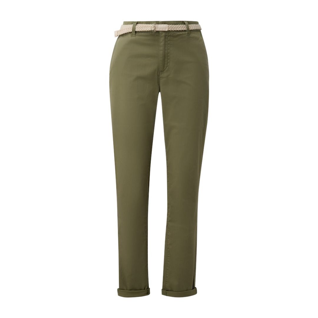 Slim-Fit Chino mit Flechtgürtel