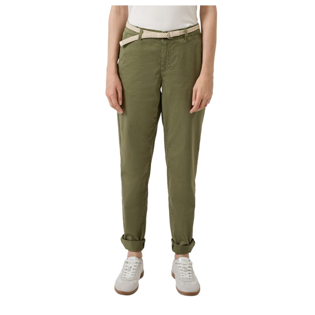 Slim-Fit Chino mit Flechtgürtel