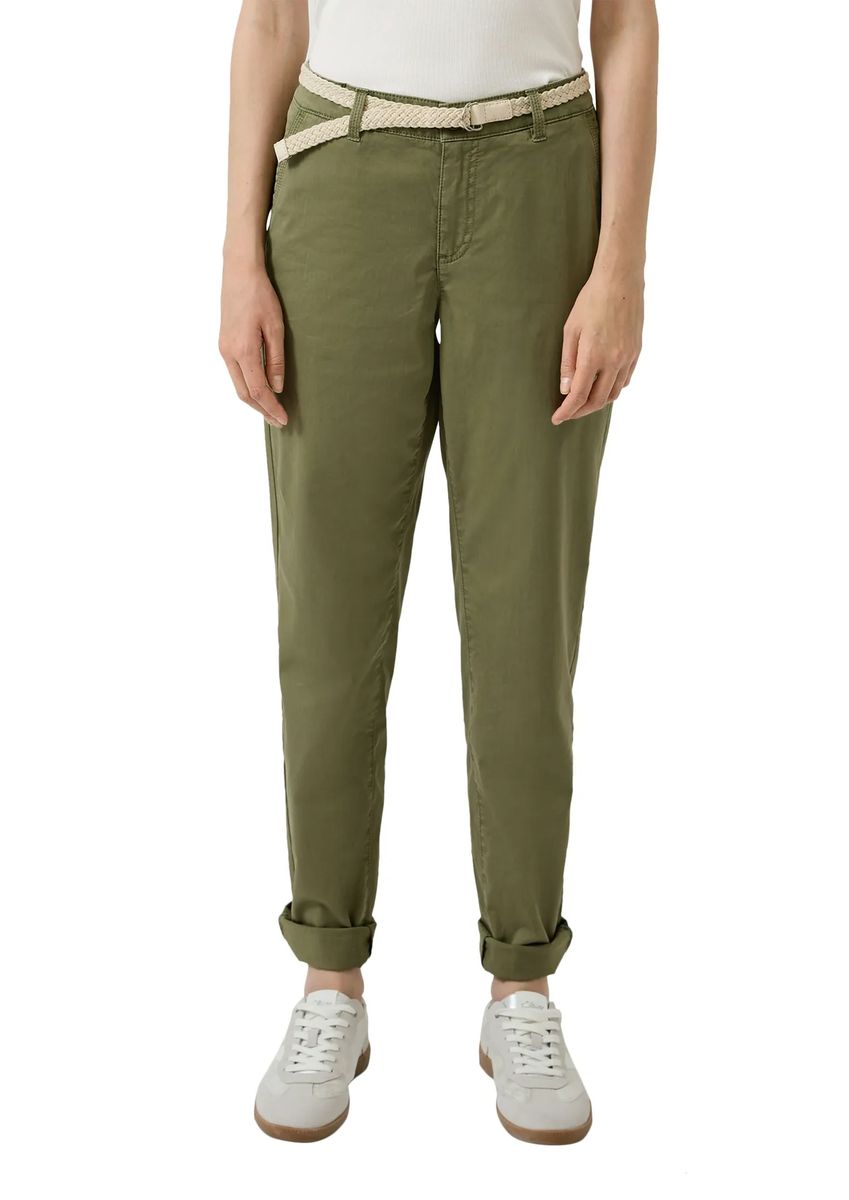 Slim-Fit Chino mit Flechtgürtel