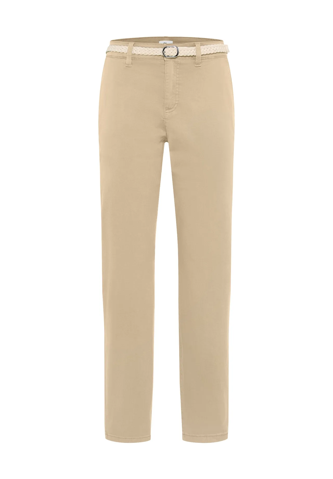Klassische Tapered Chinos mit Gürtel
